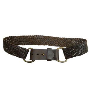 J.CREW Wide Leather Belt Womens Small Woven Casual Western Style